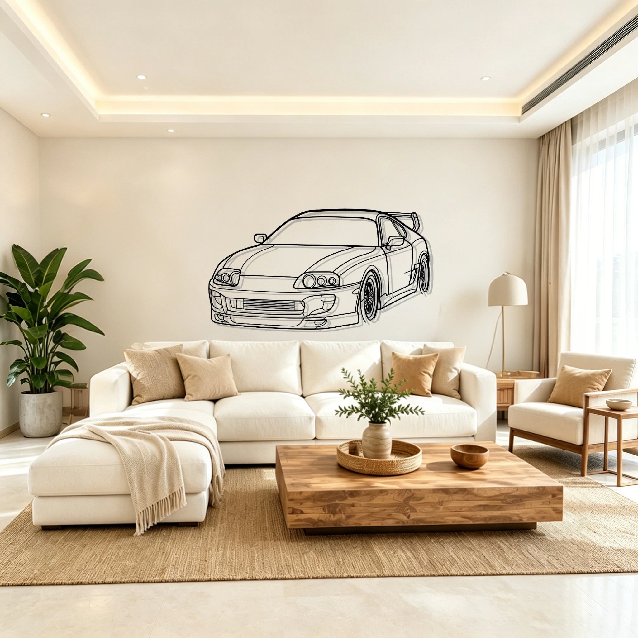 1994 Supra Angled View Metal Wall Art - Classic Car Garage Decor