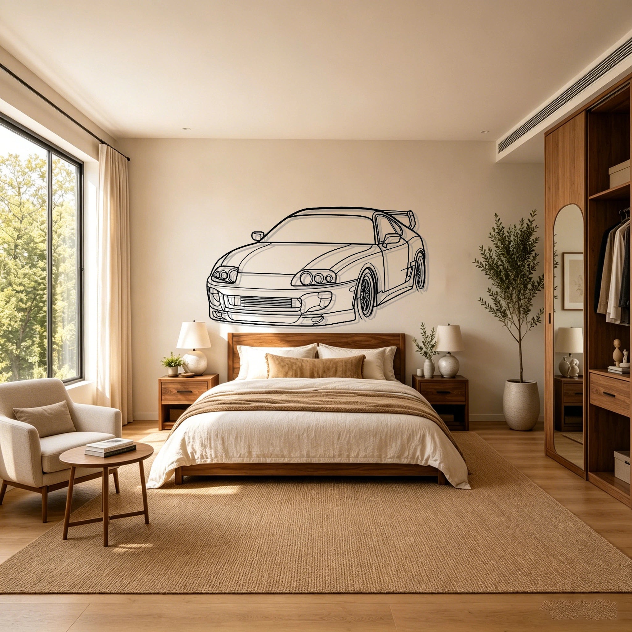 1994 Supra Angled View Metal Wall Art - Classic Car Garage Decor