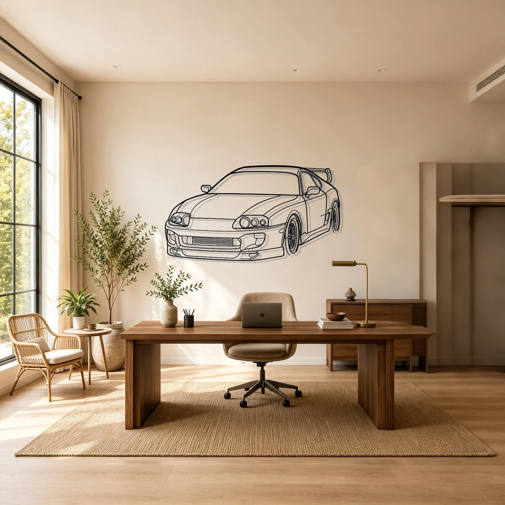 1994 Supra Angled View Metal Wall Art - Classic Car Garage Decor