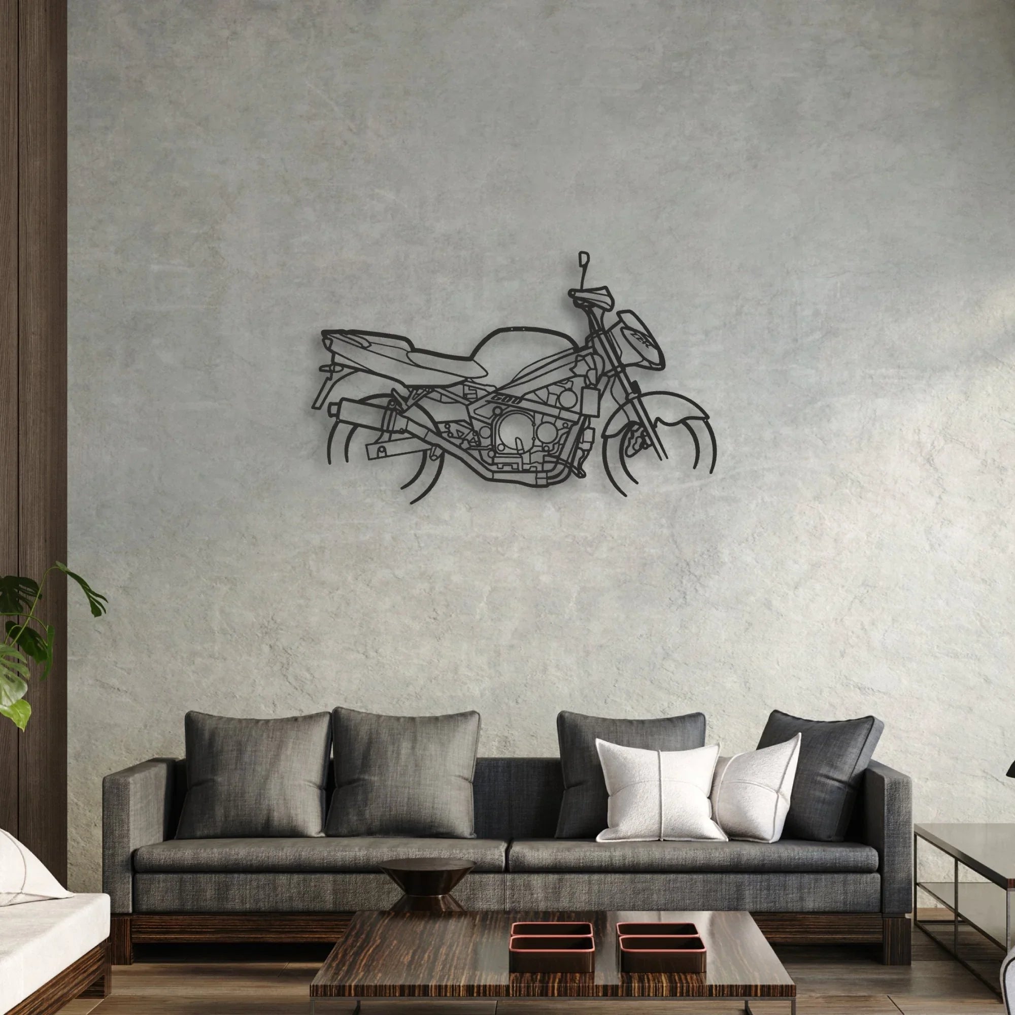 1998 Kawasaki ZX6R G1 Classic Motorcycle Silhouette Metal Wall Art - Moto Garage Decor
