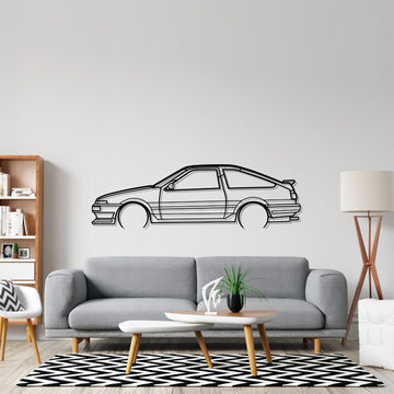 AE86 Detailed Silhouette Metal Wall Art