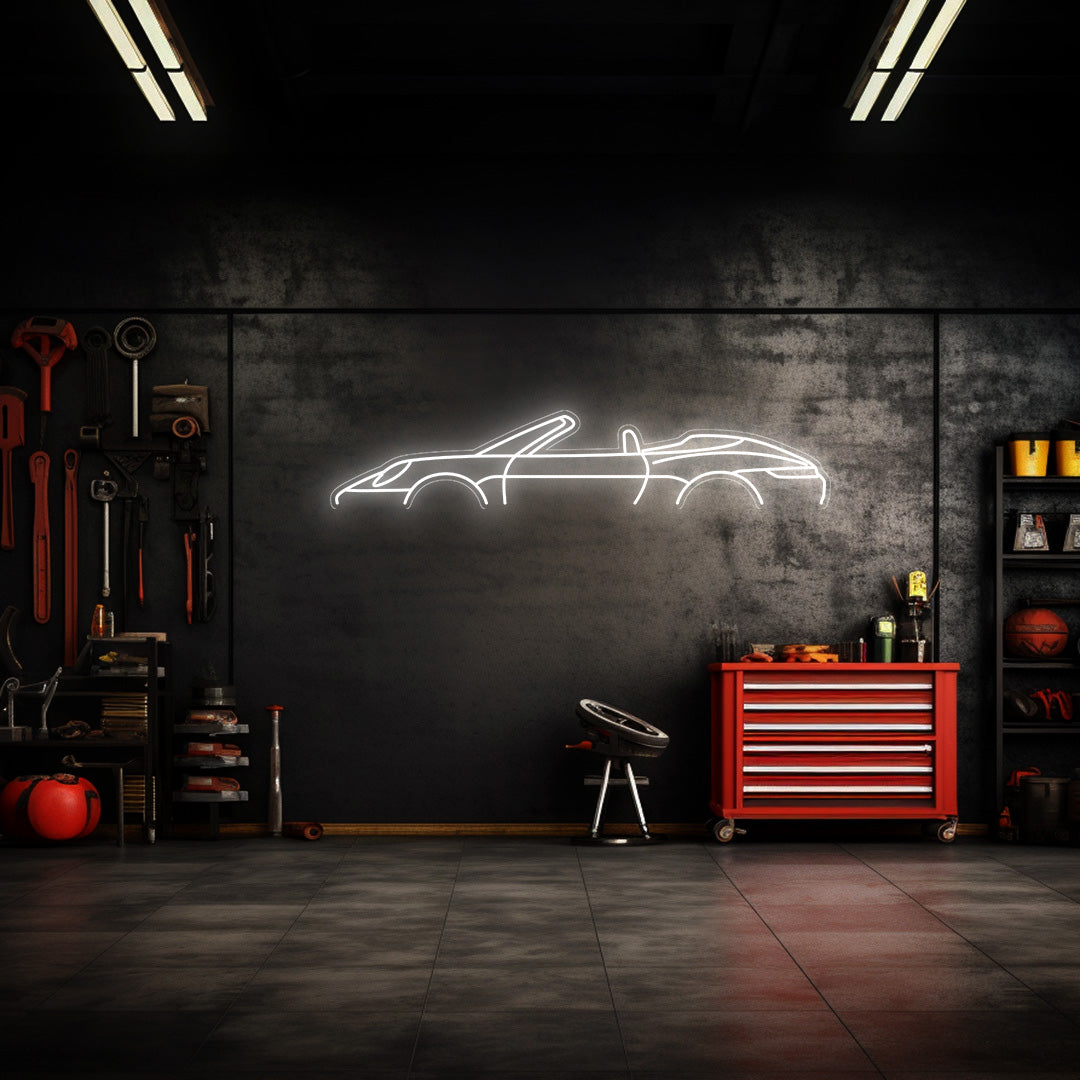 911 Model 992 Cabrio Neon Silhouette
