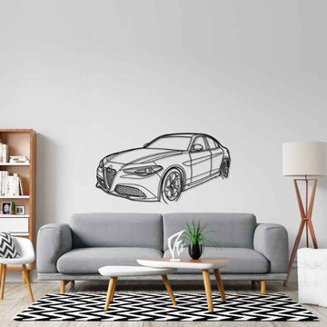 Giulia 2017 Angle Silhouette Metal Wall Art