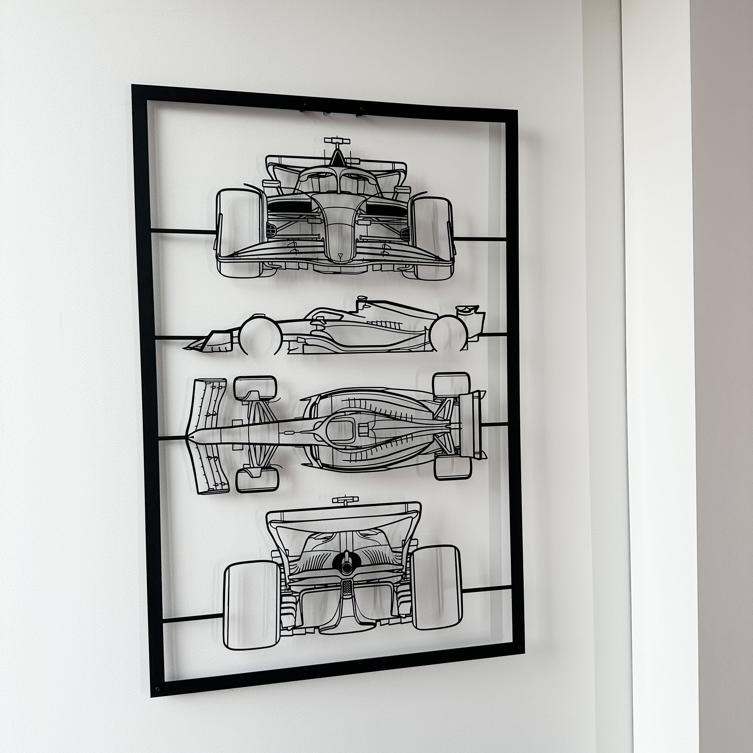 Corvette C7 Frame Silhouette Metal Wall Art