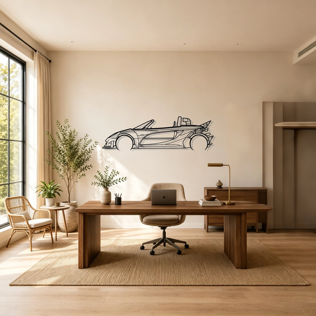 2002 340R Detailed Silhouette Metal Wall Art - Classic Car Garage Decor
