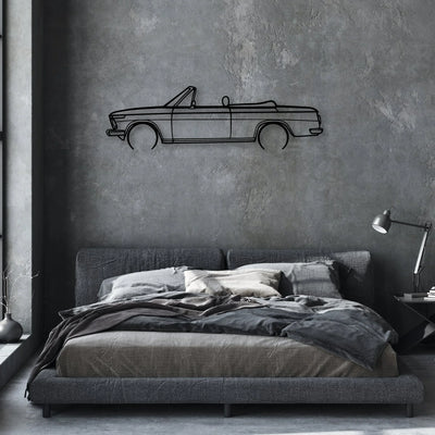 2002 1971 Cabrio Classic Silhouette Metal Wall Art - Automotive Garage Decor