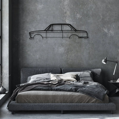 2002 1972 Classic Silhouette Metal Wall Art - Automotive Garage Decor