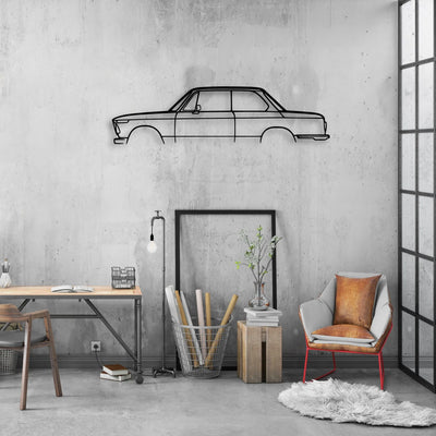 2002 1972 Classic Silhouette Metal Wall Art - Automotive Garage Decor