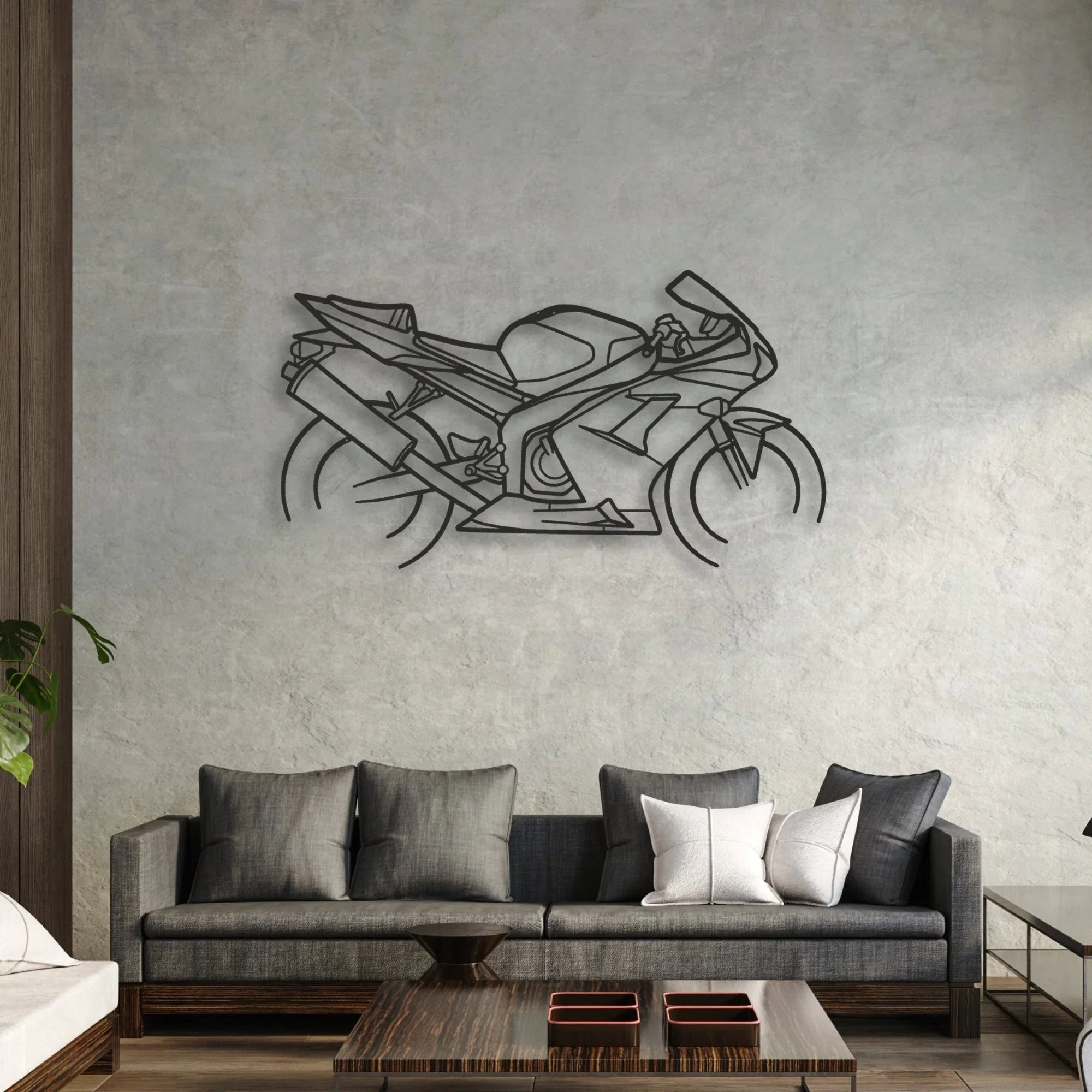 2003 Kawasaki Ninja ZX-6R Classic Motorcycle Silhouette Metal Wall Art - Moto Garage Decor