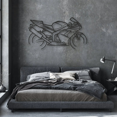 2003 Kawasaki Ninja ZX-6R Classic Motorcycle Silhouette Metal Wall Art - Moto Garage Decor