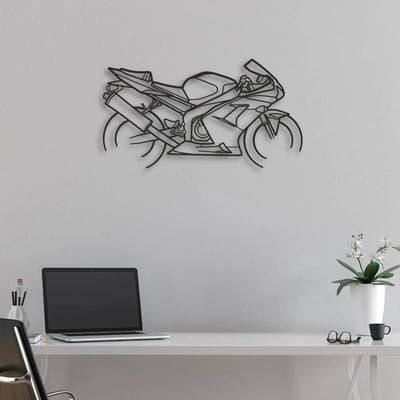 2003 Kawasaki Ninja ZX-6R Classic Motorcycle Silhouette Metal Wall Art - Moto Garage Decor