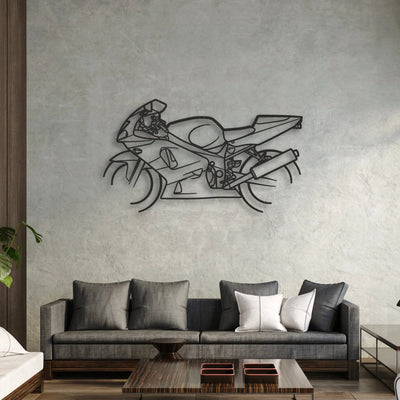 2003 Suzuki GXSR 600 Classic Motorcycle Silhouette Metal Wall Art - Moto Garage Decor