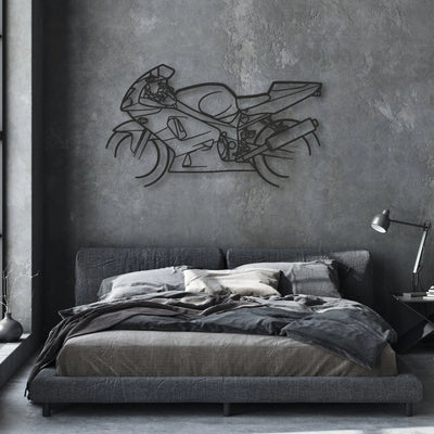 2003 Suzuki GXSR 600 Classic Motorcycle Silhouette Metal Wall Art - Moto Garage Decor