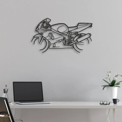 2003 Suzuki GXSR 600 Classic Motorcycle Silhouette Metal Wall Art - Moto Garage Decor