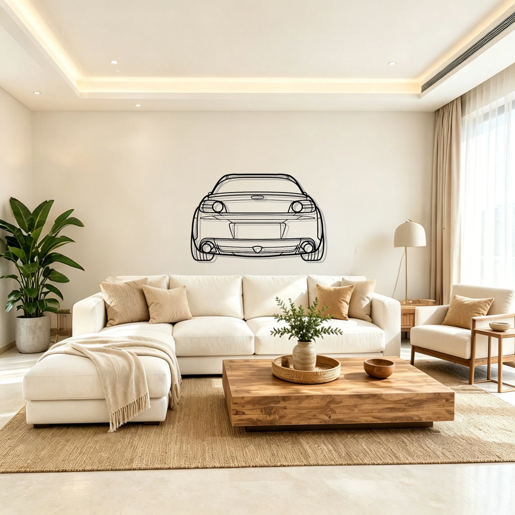 2005 RX8 Back Silhouette Metal Wall Art - Classic Car Garage Decor