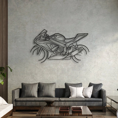 2008 Suzuki GSX-R600 Classic Motorcycle Silhouette Metal Wall Art - Moto Garage Decor