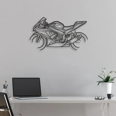 2008 Suzuki GSX-R600 Classic Motorcycle Silhouette Metal Wall Art - Moto Garage Decor