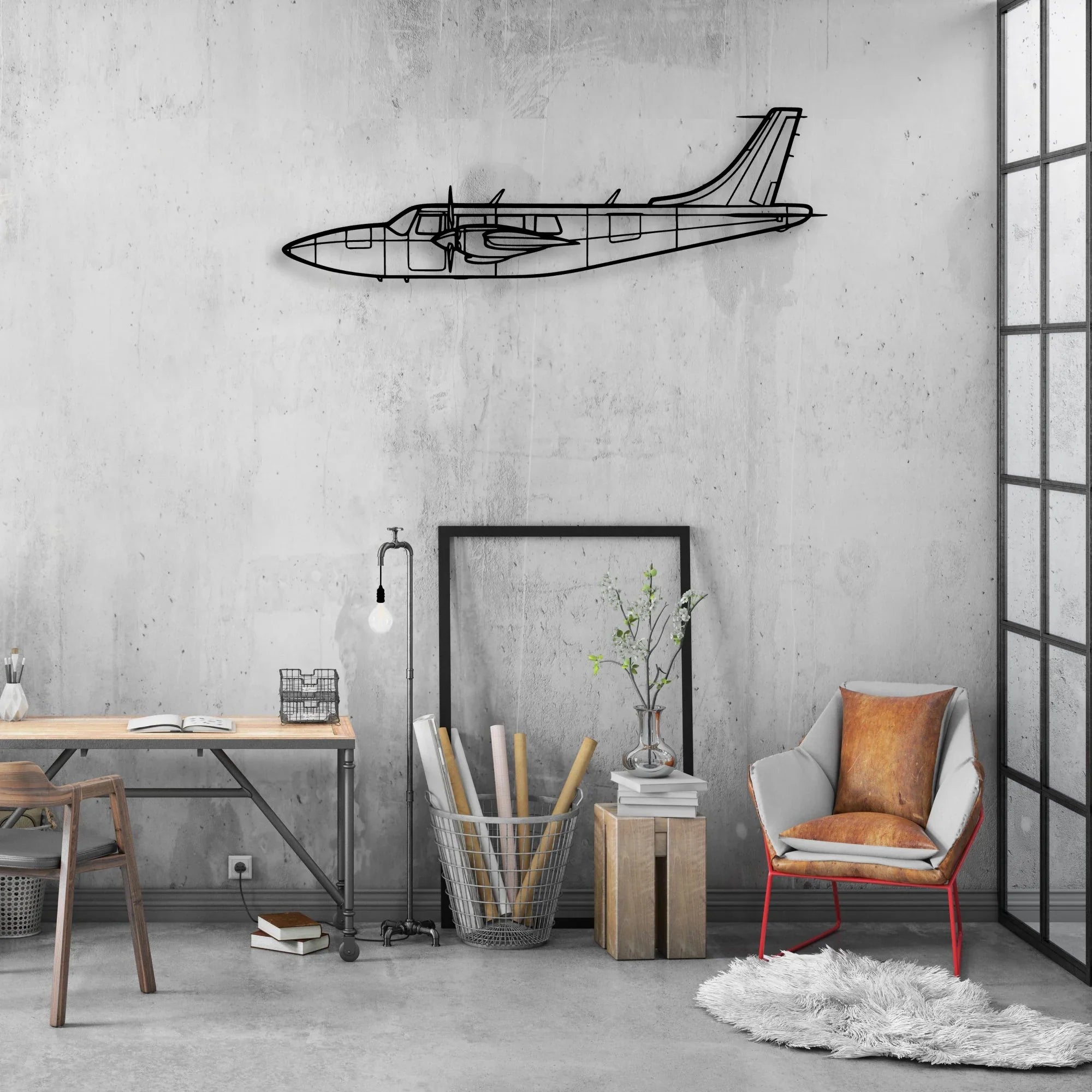201 Standard Libelle 4 Classic Aircraft Silhouette Metal Wall Art - Aviation Hangar Decor