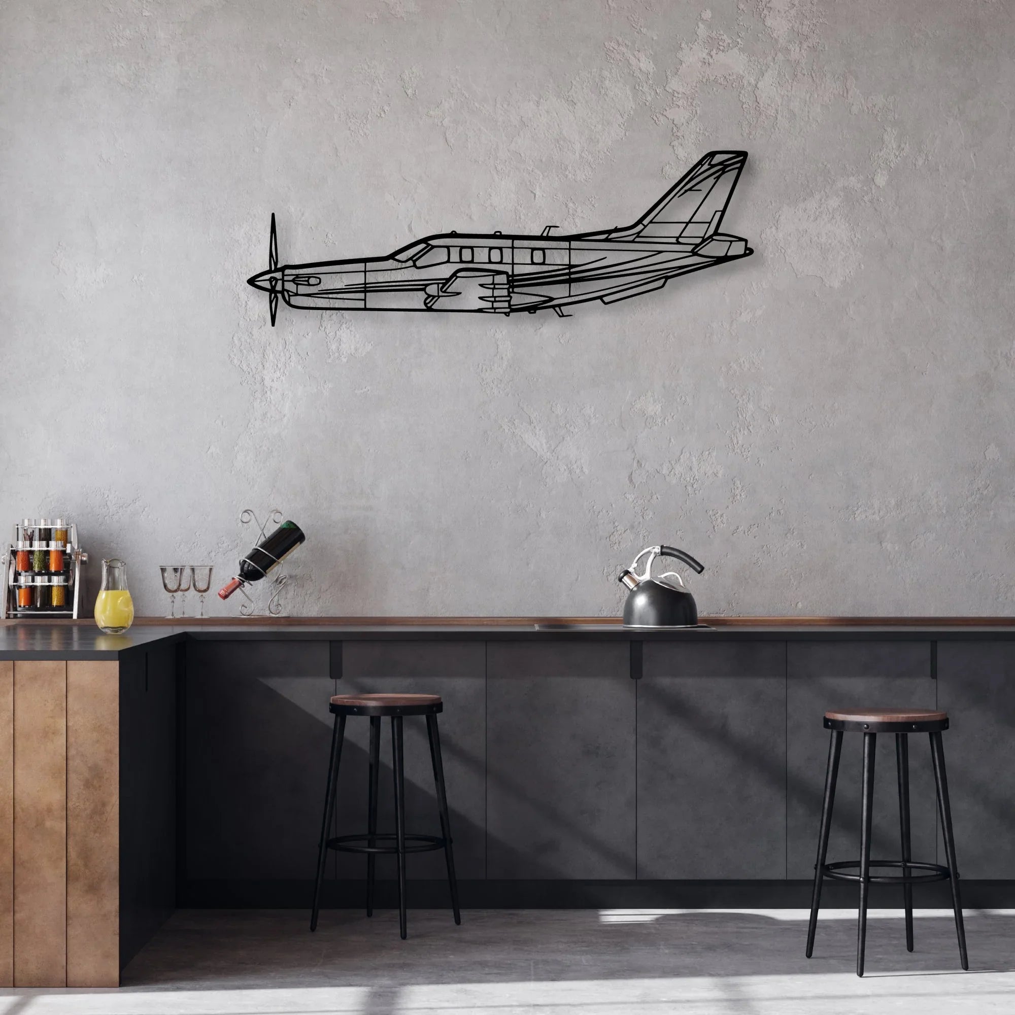 201 Standard Libelle Classic Aircraft Silhouette Metal Wall Art - Aviation Hangar Decor