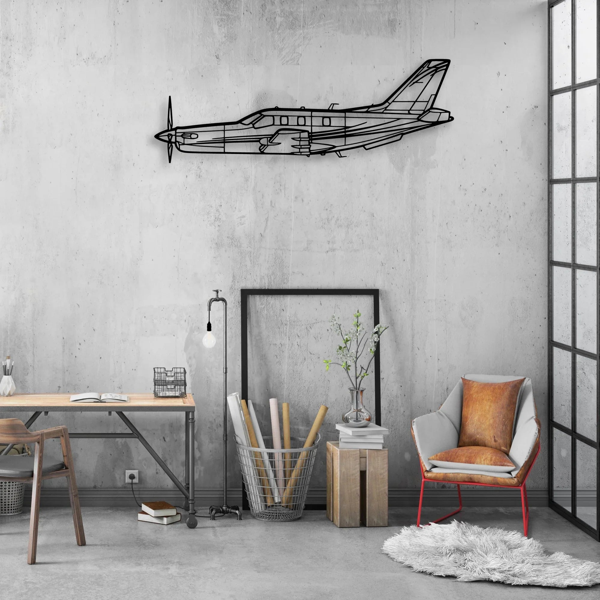 201 Standard Libelle Classic Aircraft Silhouette Metal Wall Art - Aviation Hangar Decor