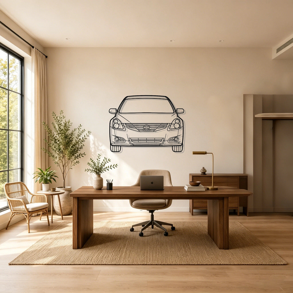 2011 Altima Front View Metal Wall Art - Classic Car Garage Decor