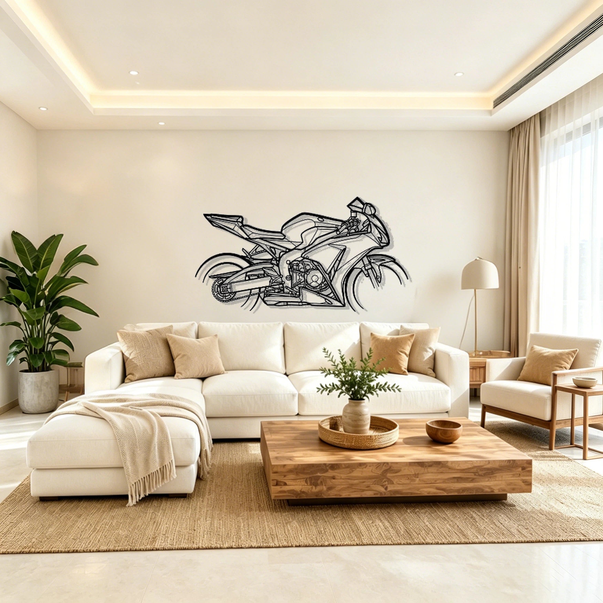 2012 CBR 1000RR Fireblade Silhouette Metal Wall Art - Classic Car Garage Decor