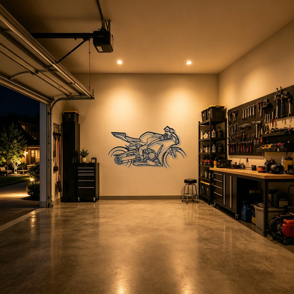 2012 CBR 1000RR Fireblade Silhouette Metal Wall Art - Classic Car Garage Decor