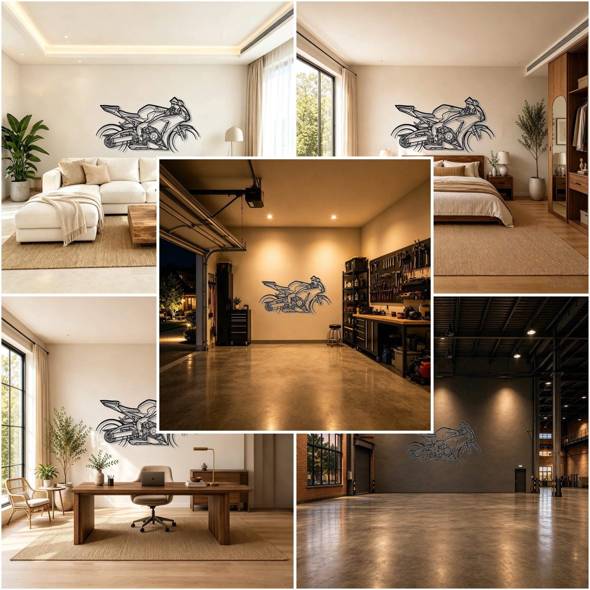 2012 CBR 1000RR Fireblade Silhouette Metal Wall Art - Classic Car Garage Decor