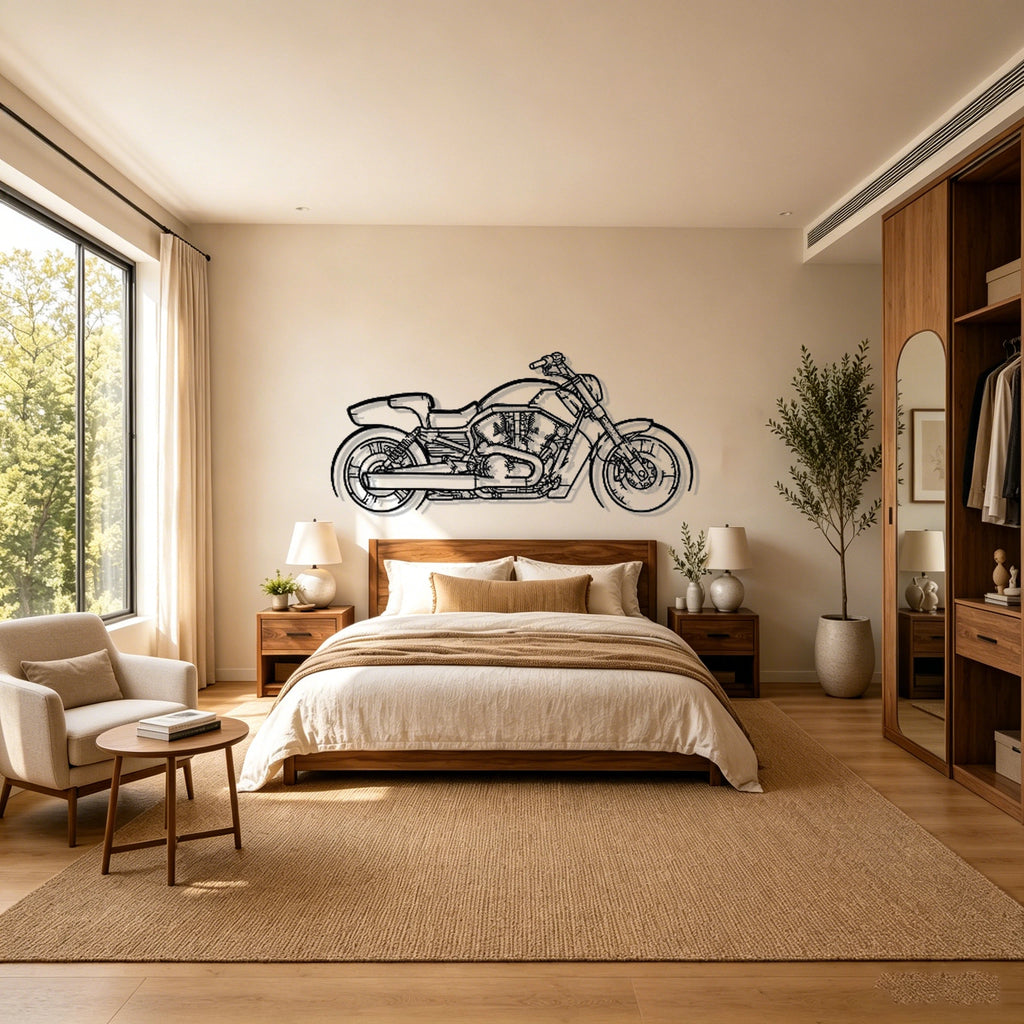 2013 Vrod Muscle Silhouette Metal Wall Art - Classic Car Garage Decor