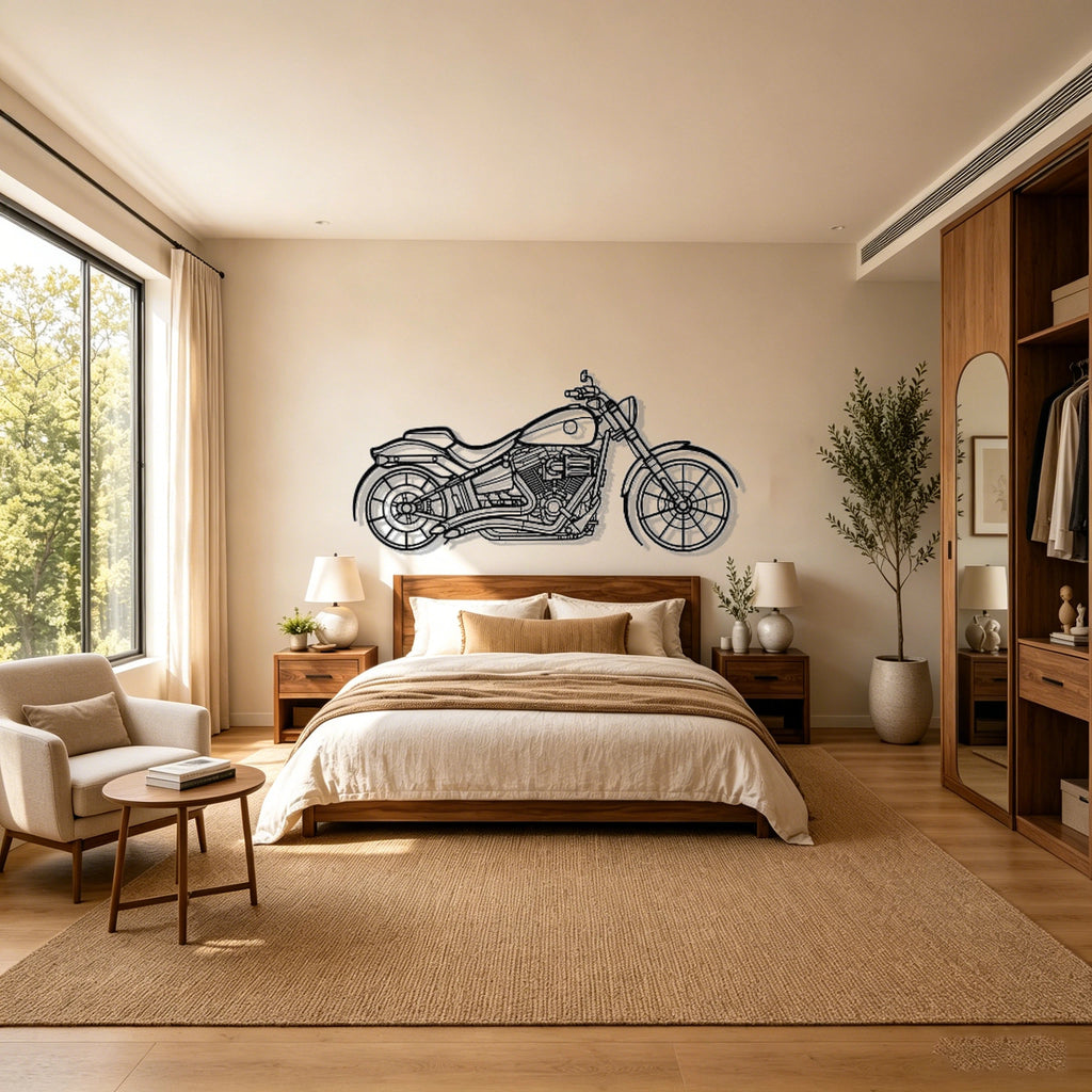2014 FXSB Breakout Silhouette Metal Wall Art - Classic Car Garage Decor