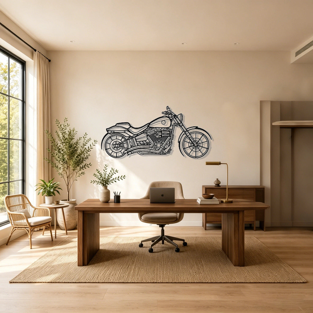 2014 FXSB Breakout Silhouette Metal Wall Art - Classic Car Garage Decor