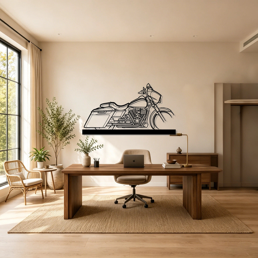 2014 Street Glide Silhouette Metal Art Stand - Classic Car Garage Decor