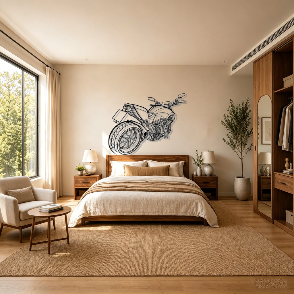 2015 Diavel Angled View Metal Wall Art - Classic Car Garage Decor