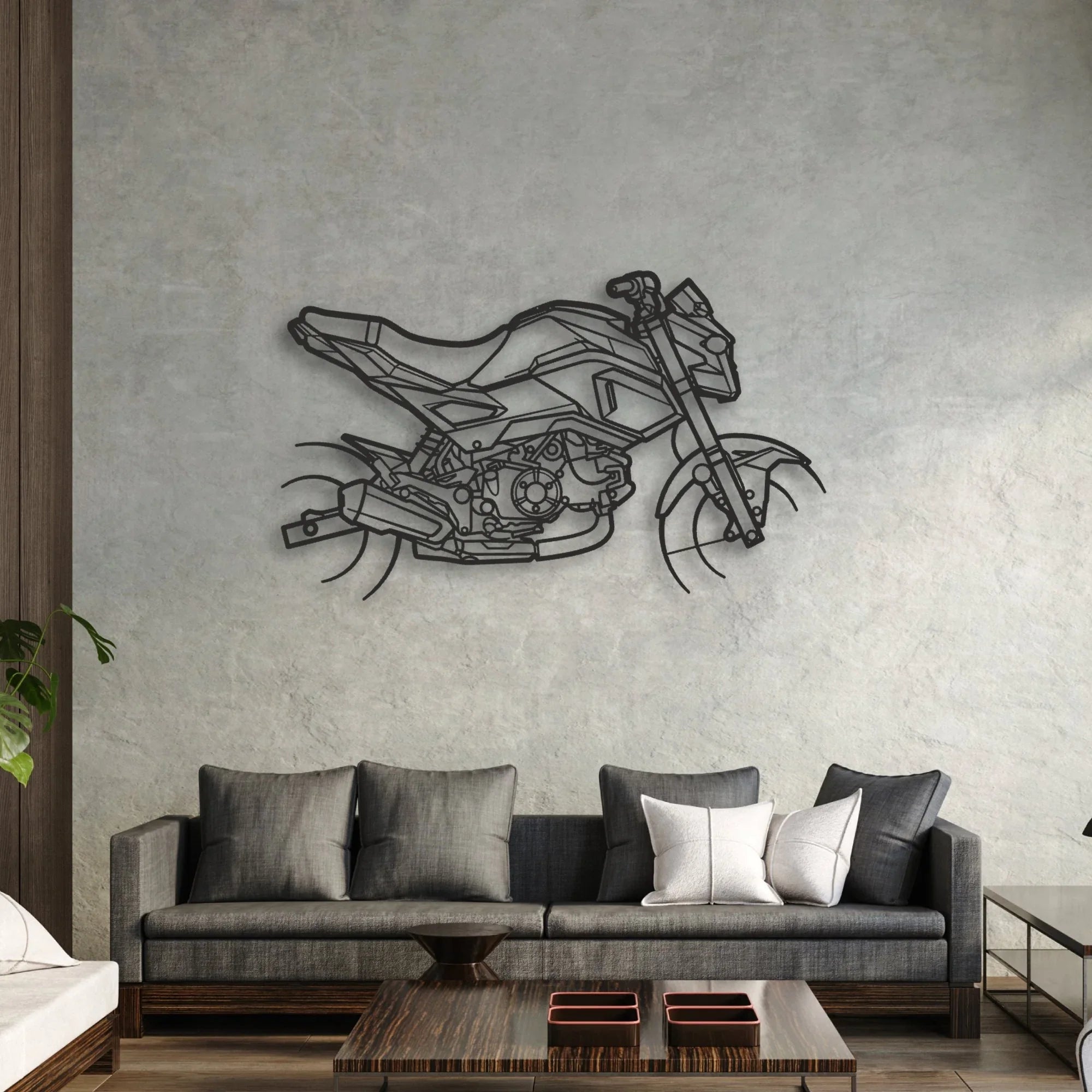 2015 Honda Grom Classic Motorcycle Silhouette Metal Wall Art - Moto Garage Decor