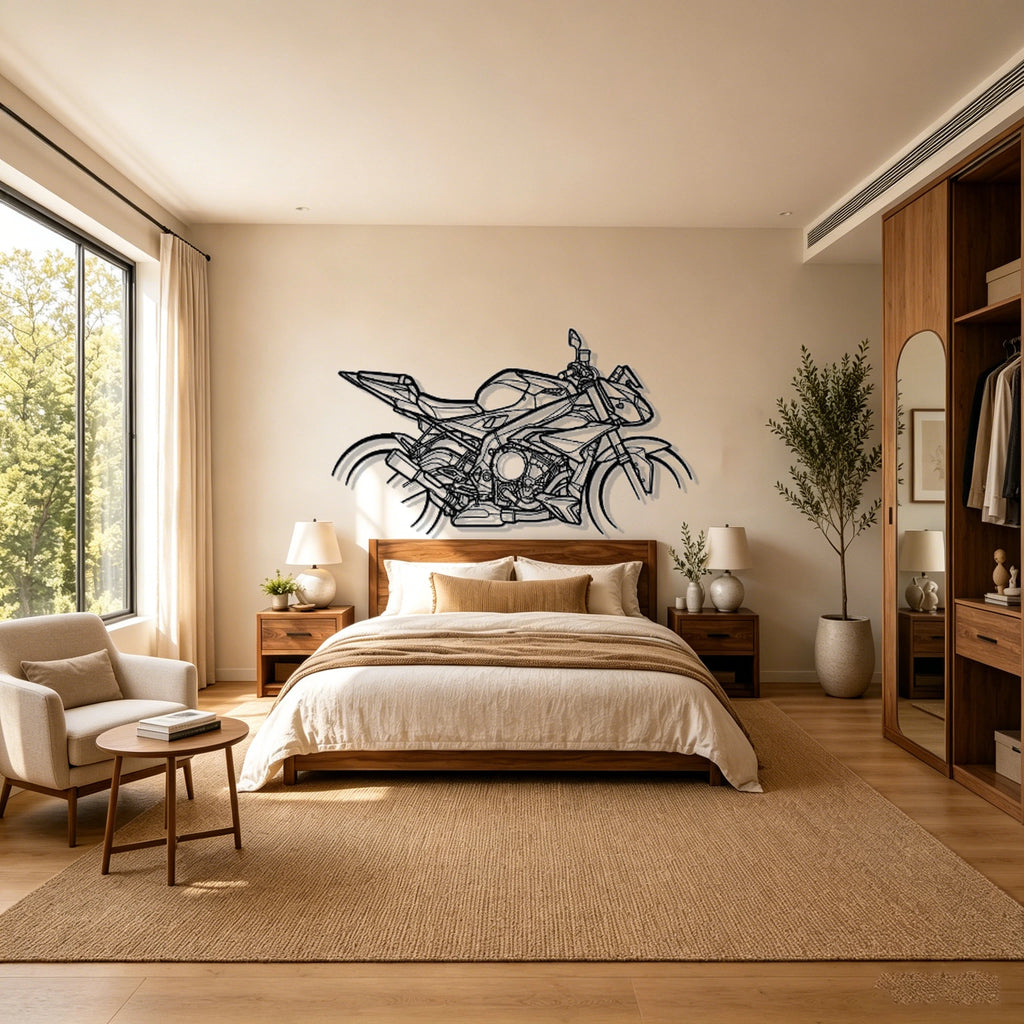 2017 S1000R Silhouette Metal Wall Art - Classic Car Garage Decor