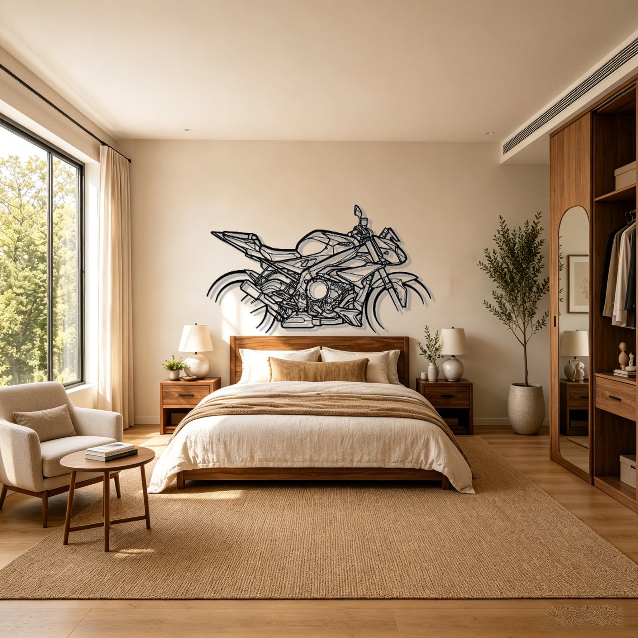 2017 S1000R Silhouette Metal Wall Art - Classic Car Garage Decor