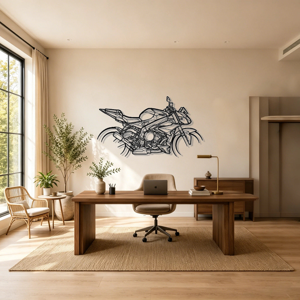 2017 S1000R Silhouette Metal Wall Art - Classic Car Garage Decor