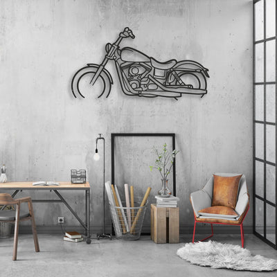 2017 Harley-Davidson Dyna Street Bob Classic Motorcycle Silhouette Metal Wall Art - Moto Garage Decor