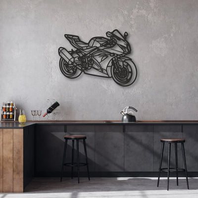 2017 Suzuki GSX R 650 Classic Motorcycle Silhouette Metal Wall Art - Moto Garage Decor