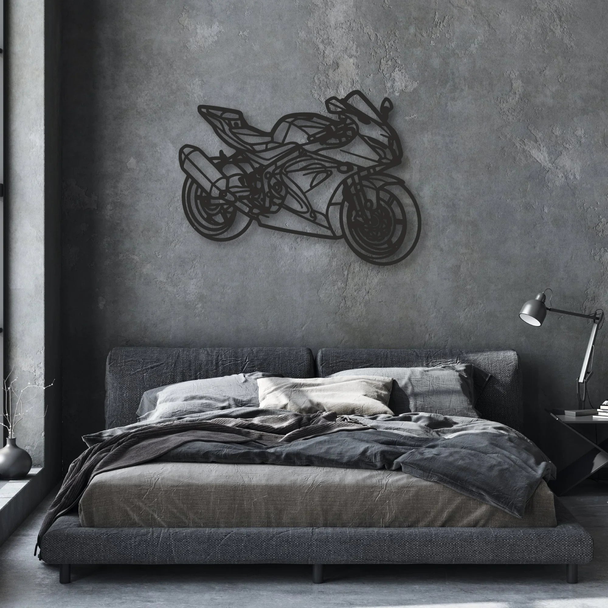 2017 Suzuki GSX R 650 Classic Motorcycle Silhouette Metal Wall Art - Moto Garage Decor
