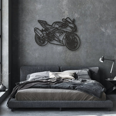 2017 Suzuki GSX R 650 Classic Motorcycle Silhouette Metal Wall Art - Moto Garage Decor