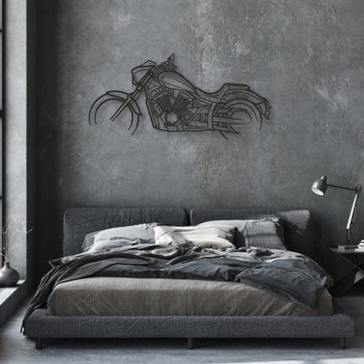 2017 Yamaha Stryker SE Classic Motorcycle Silhouette Metal Wall Art - Moto Garage Decor
