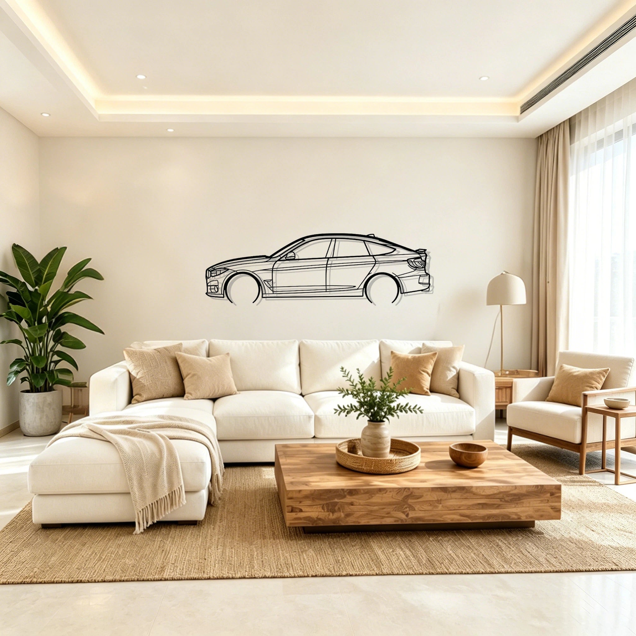 2018 330 GT Detailed Silhouette Metal Wall Art - Classic Car Garage Decor