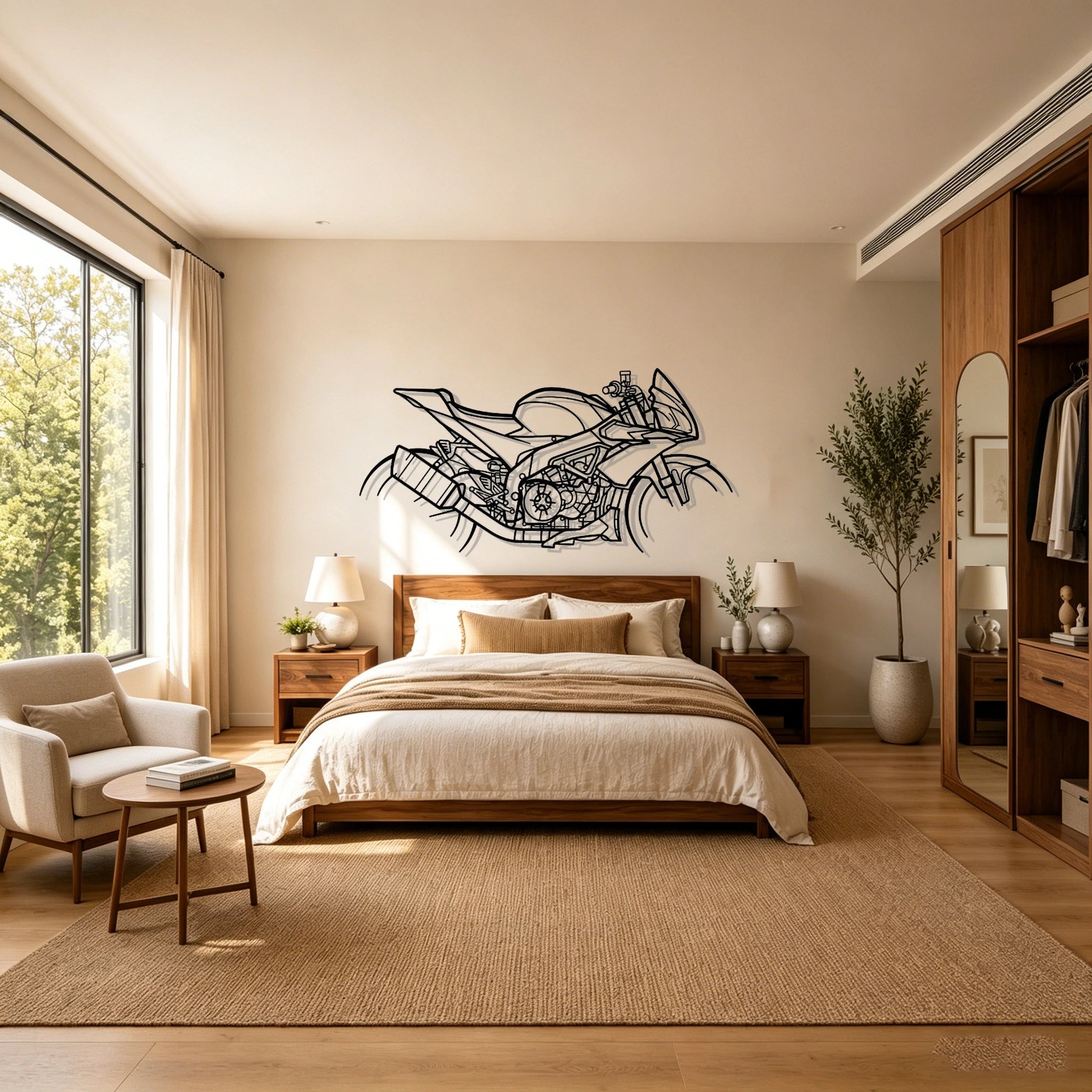 2018 Tuono Silhouette Metal Wall Art - Classic Car Garage Decor