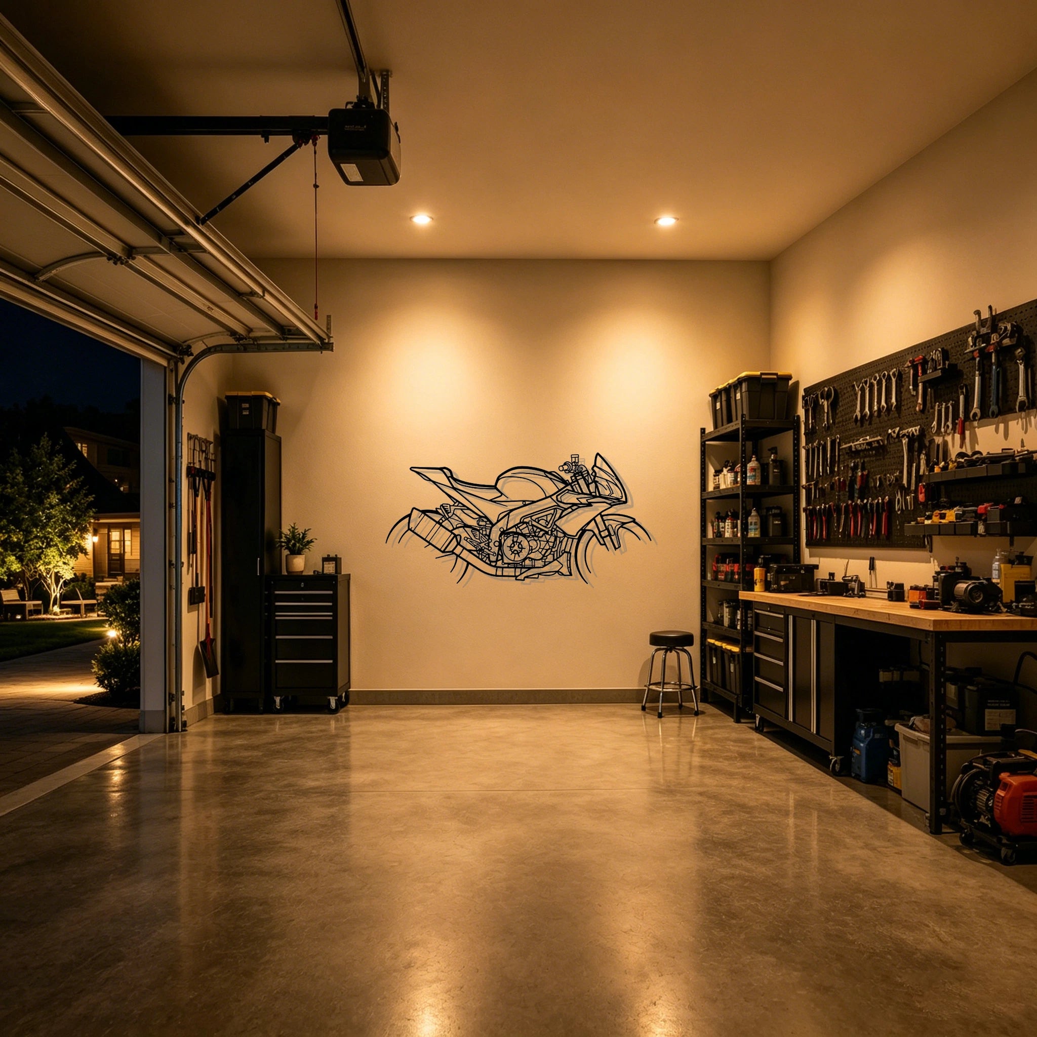 2018 Tuono Silhouette Metal Wall Art - Classic Car Garage Decor