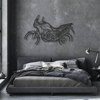 2018 Honda Africa Twin Adventure Sports Classic Motorcycle Silhouette Metal Wall Art - Moto Garage Decor