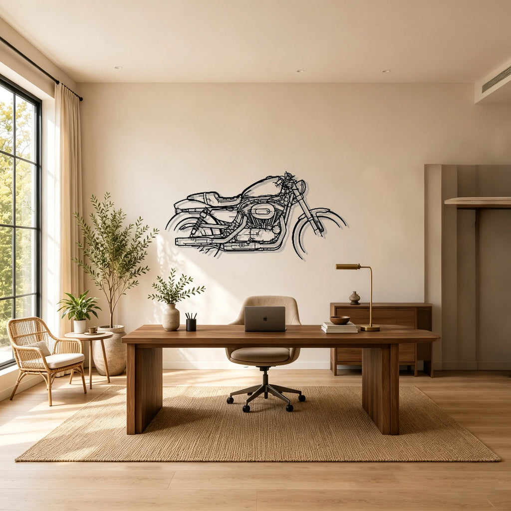2019 XL1200 Sportster Roadster Silhouette Metal Wall Art - Classic Car Garage Decor