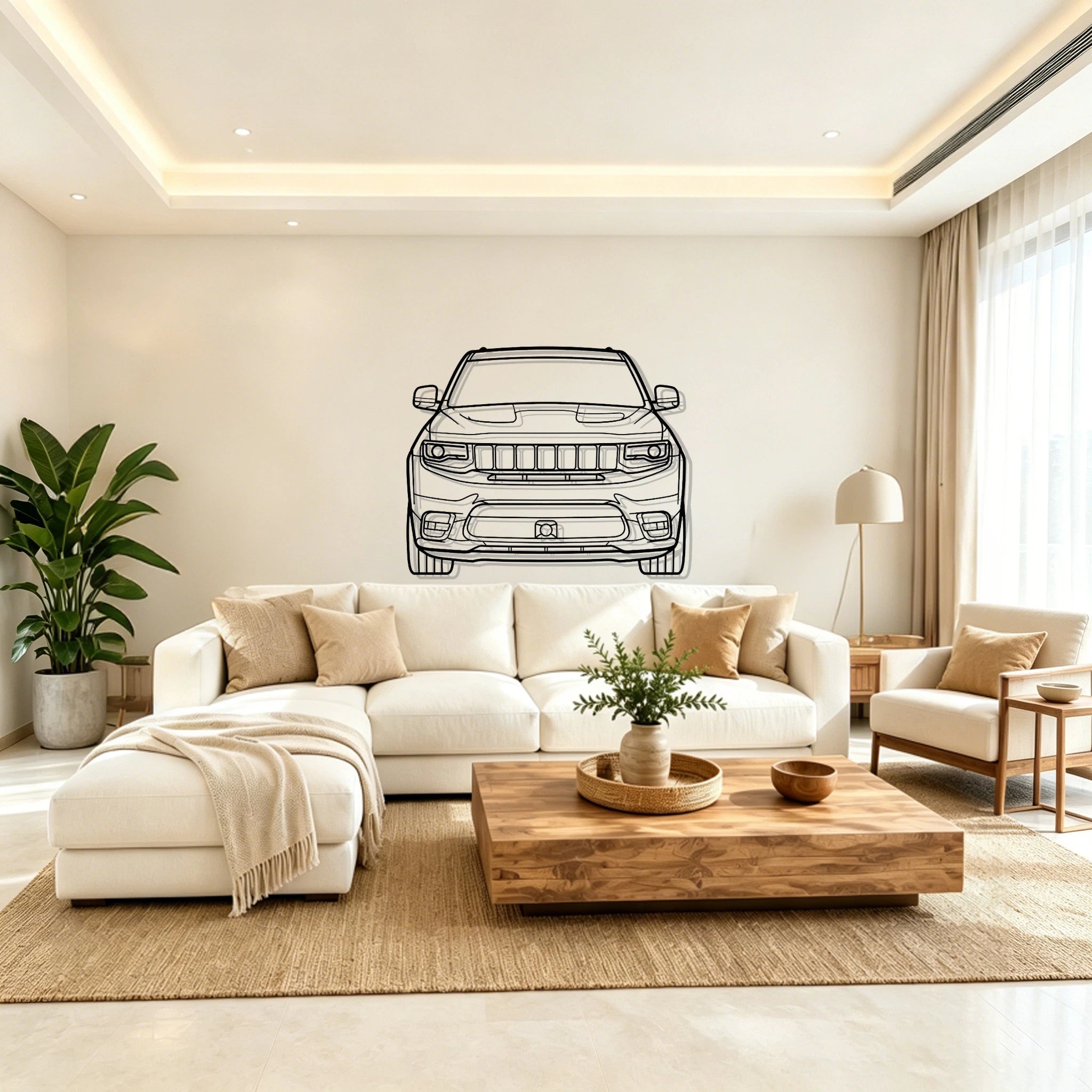2020 Grand Cherokee SRT Front View Metal Wall Art - Classic Car Garage Decor