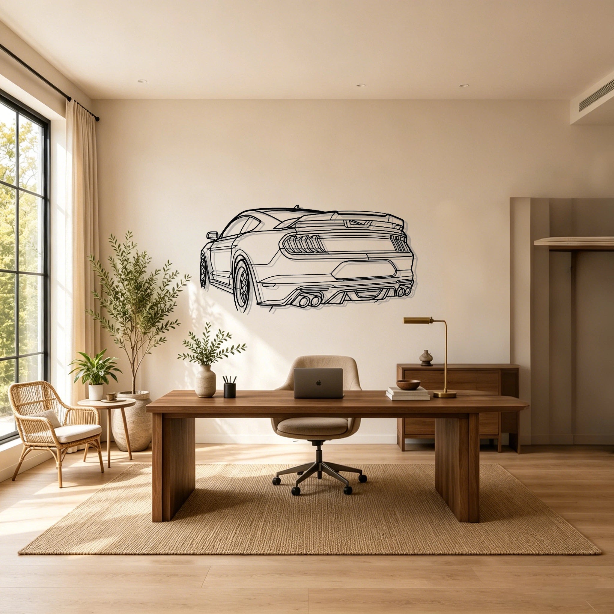 2020 Mustang GT Angled View Metal Wall Art - Classic Car Garage Decor