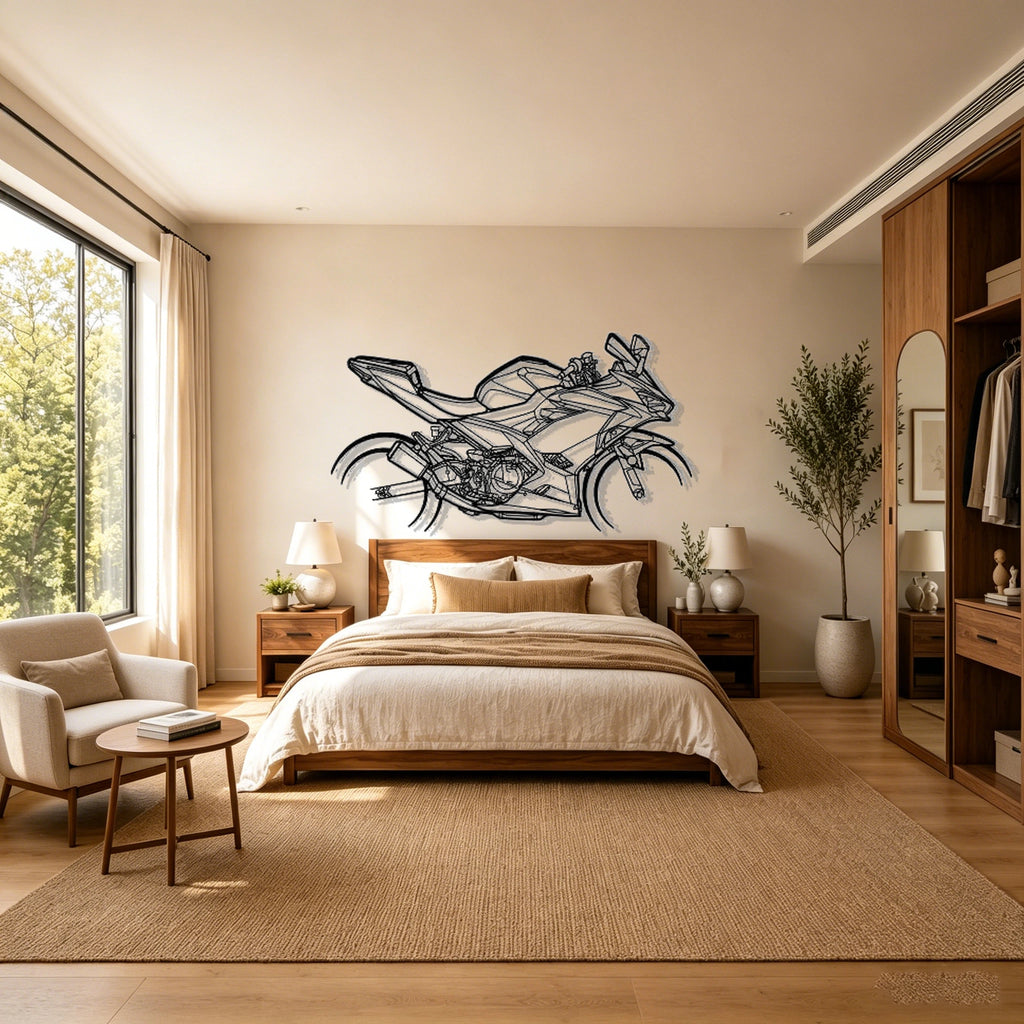 2021 Ninja 400 Silhouette Metal Wall Art - Classic Car Garage Decor